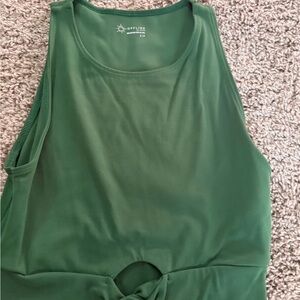 aerie Forest Green Tie-Back Tank Top